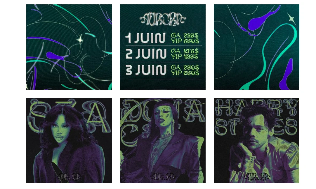 Capture d’écran du compte Instagram d’Aurora.