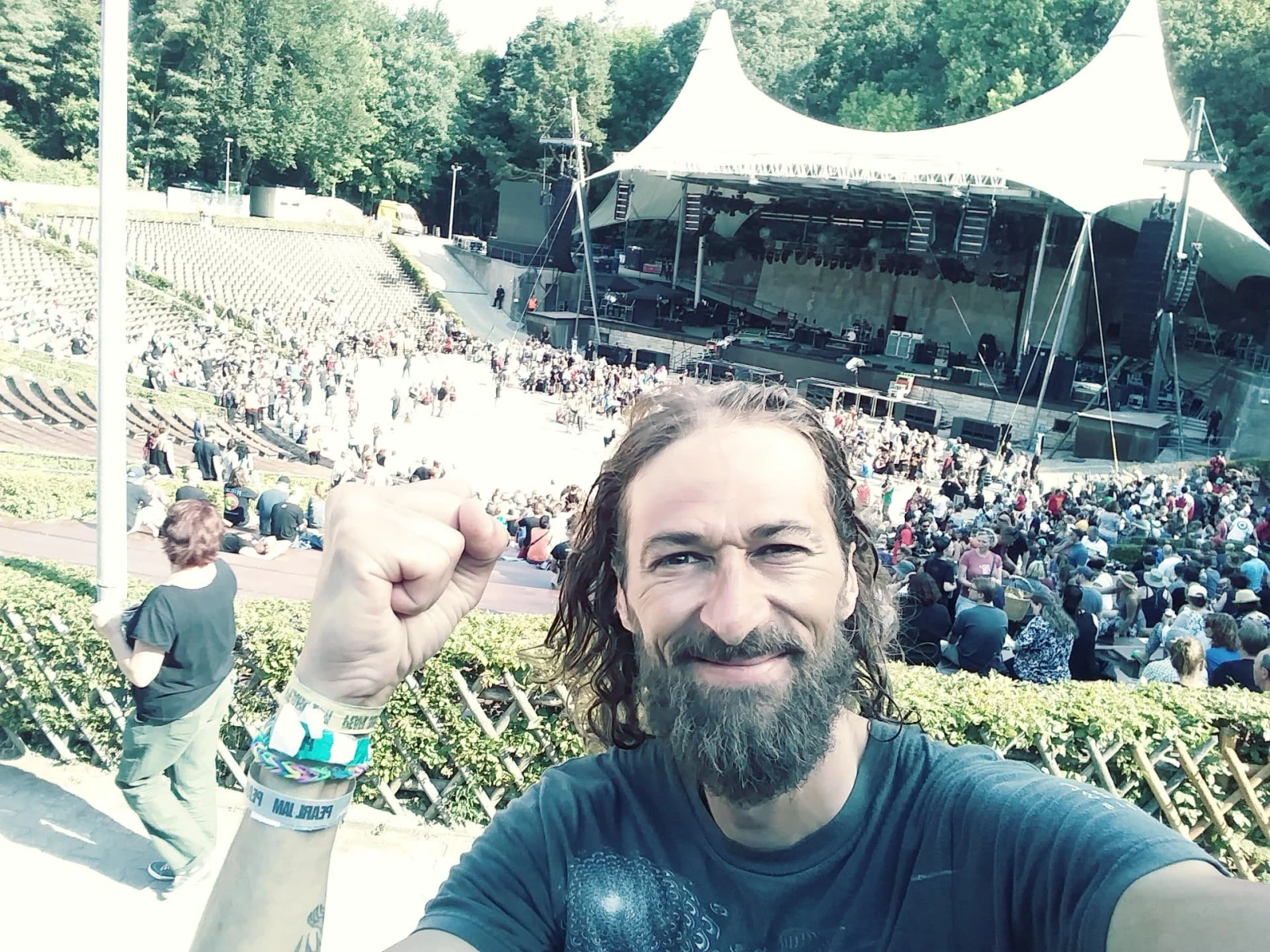 Frank à Berlin pour Pearl Jam.