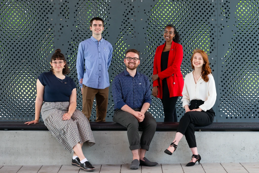 Maya Labrosse, Frédéric Beaudet, Samuel Vaillancourt, Deka Ibrahim et Claudie Lévesque de la FECQ.