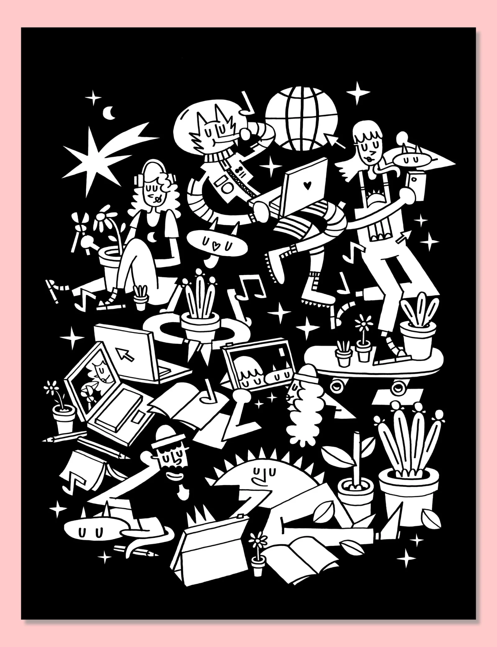 La sérigraphie de Le Monstr que vous courez la chance de gagner.