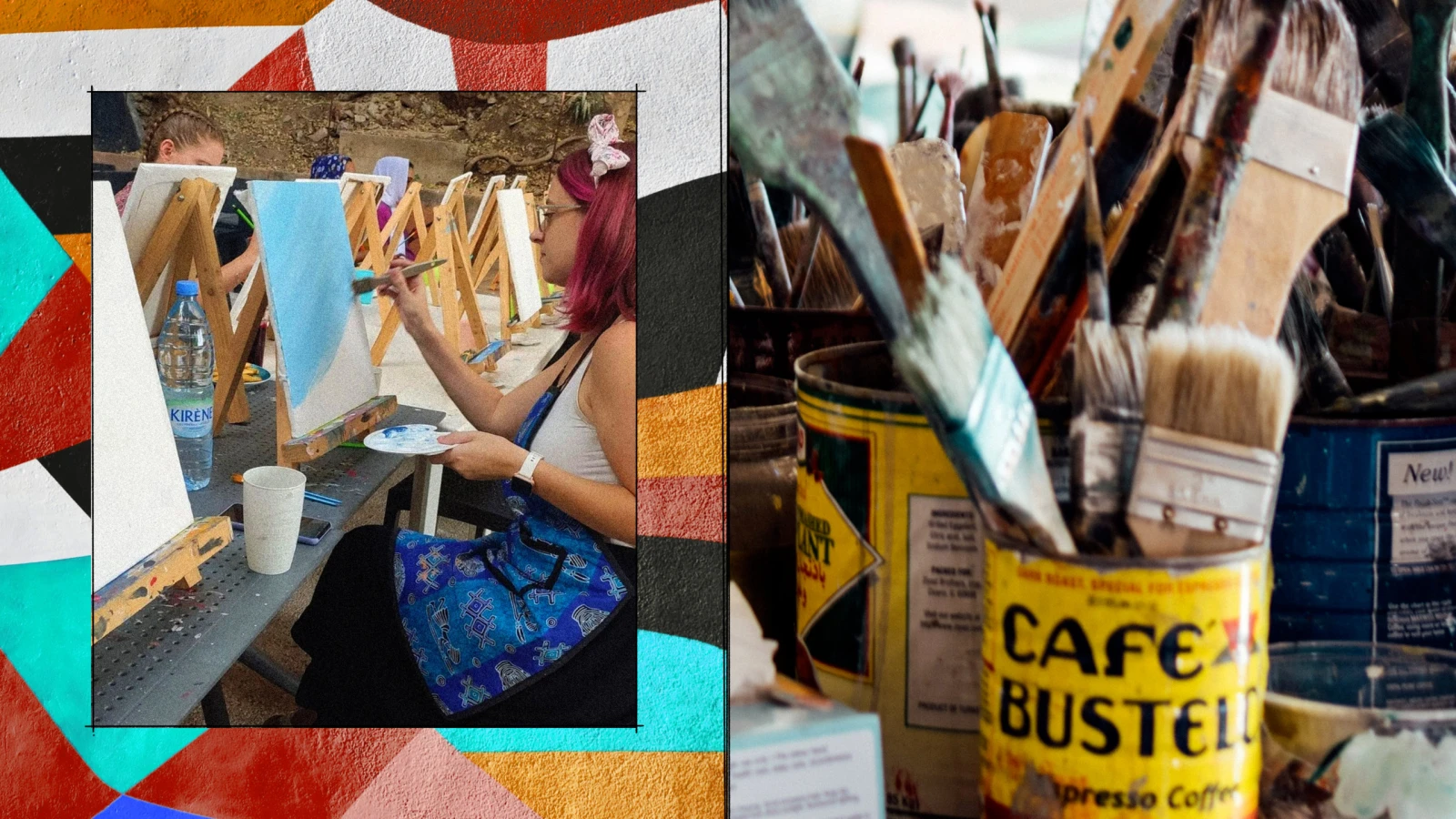 L’Apéro Coloré est une initiative d’un jeune ivoiro-libanais qui habite depuis longtemps à Dakar. Cette activité rassemble des apprenti.e.s artistes qui viennent peindre autour d’un verre pendant quelques heures les samedis. Chaque atelier, on propose un thème pour inspirer les artistes. Pour environ 25 $, tout le matériel est fourni et chacun.e repart avec son chef-d’œuvre.