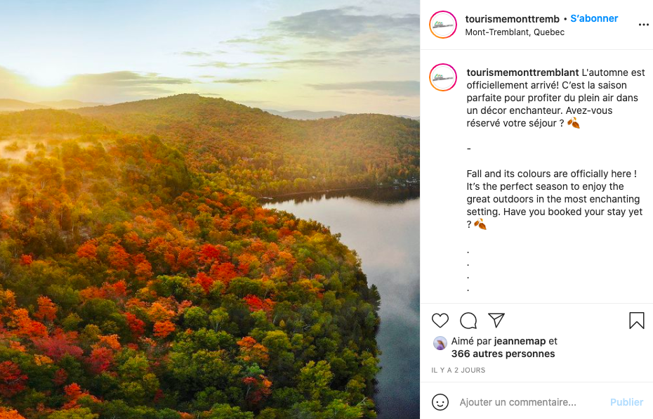 Tourisme Mont-Tremblant/Instagram