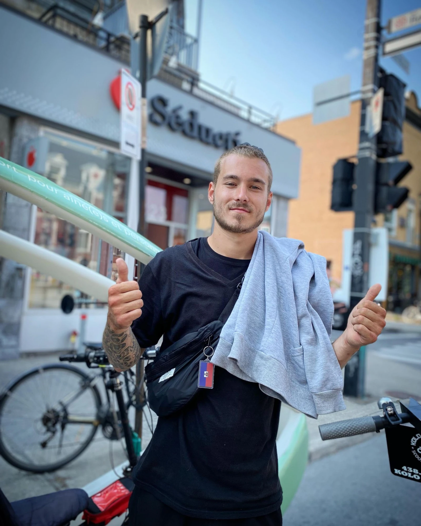 Le visage du succès.