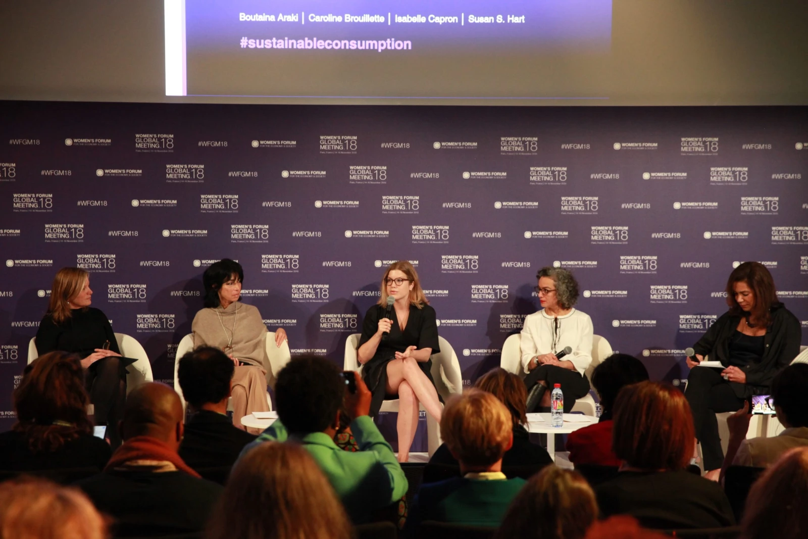 Women’s Forum Global Meeting 2018, panel sur le rôle de l’industrie de la mode dans la crise climatique – Crédit photo : Women’s Forum for the Economy and Society