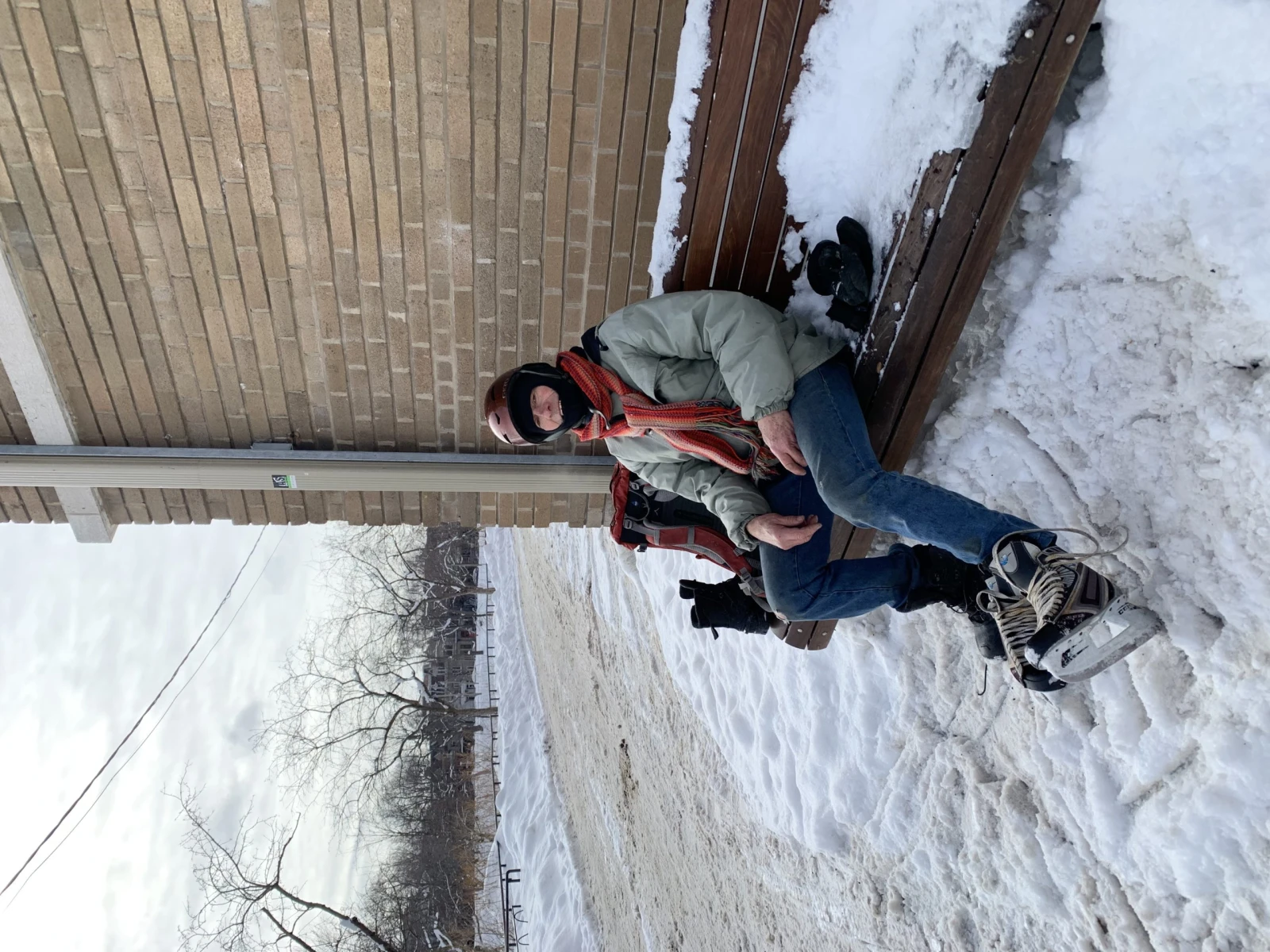 Jean-Pierre après une bonne session de patinage