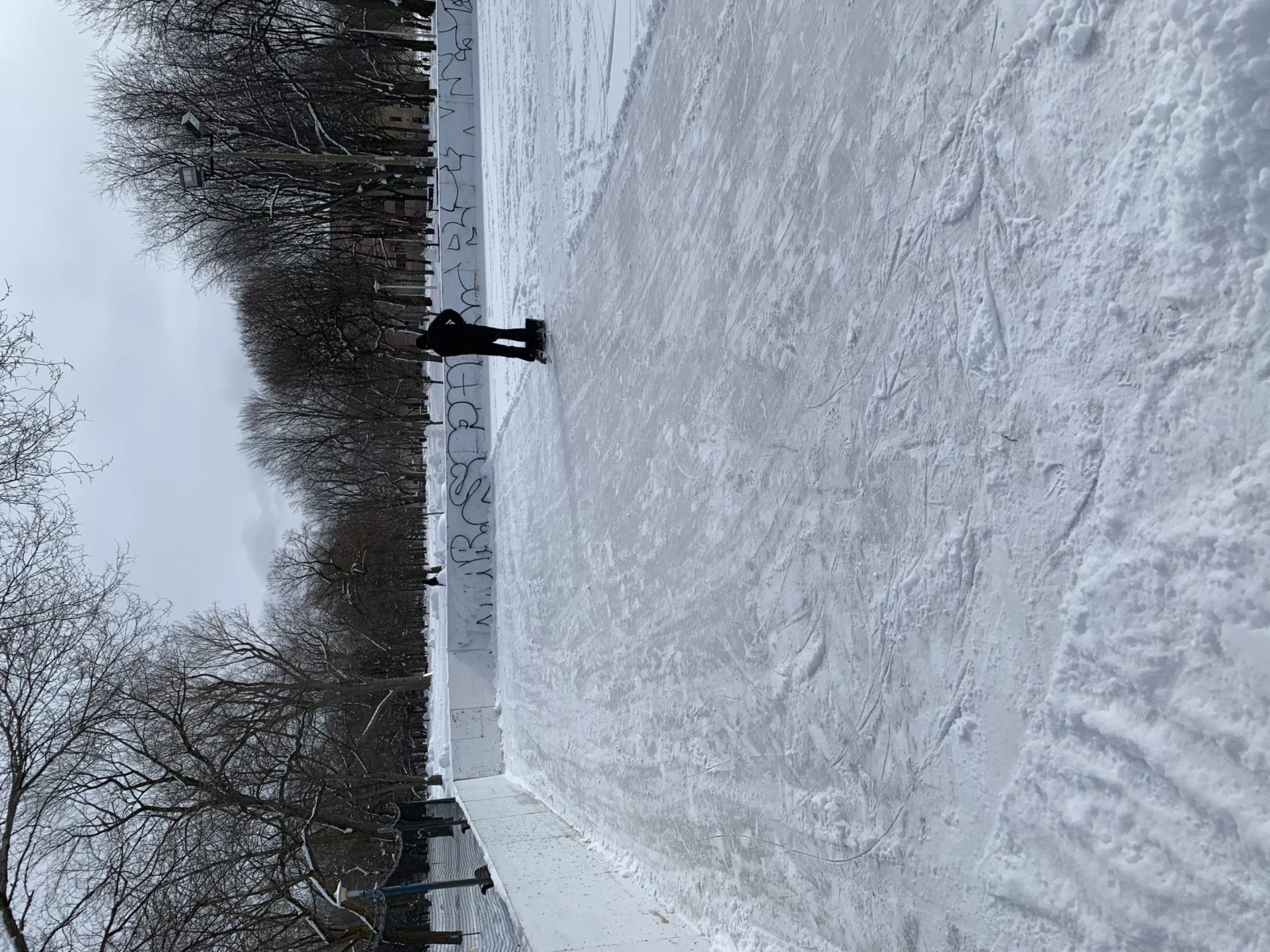 David qui se pellette un coin de pratique