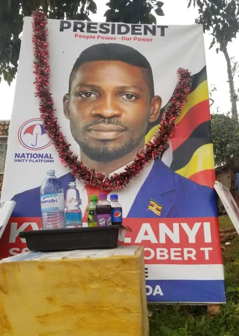 Affiche électorale du NUP, le parti de Bobi Wine.