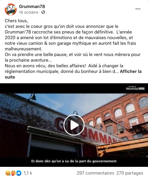 Capture d’écran Facebook