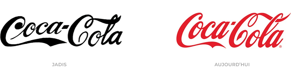 Coca-Cola : l’optimisation discrète En 1887, le comptable de la maison Coca-Cola dessine un logo dans lequel on reconnaît déjà celui que nous connaissons, 132 ans plus tard. Sauf que ce logo a en fait été profondément redessiné, corrigé, amélioré. Mais l’essentiel est là, hormis la couleur, qui est arrivée un peu plus tard. C’est ce qu’on appelle un beau patrimoine de marque.