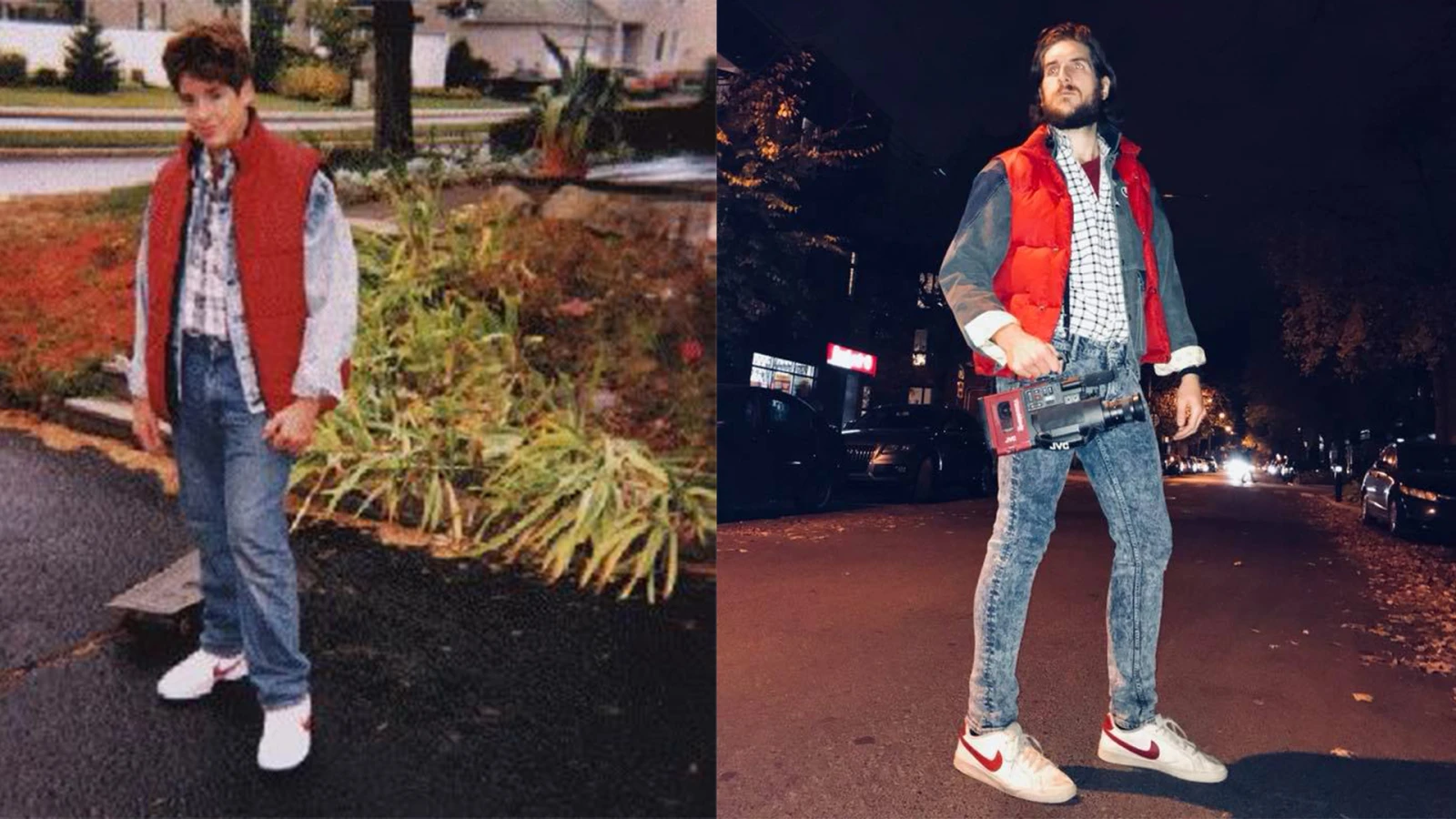 13 ans, McFly imberbe et un costume de friperie. 29 ans, McFly barbu et un costume screen accurate.