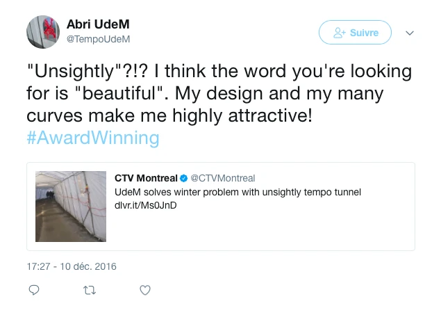 En plus, il a un bon orgueil (et un compte Twitter).