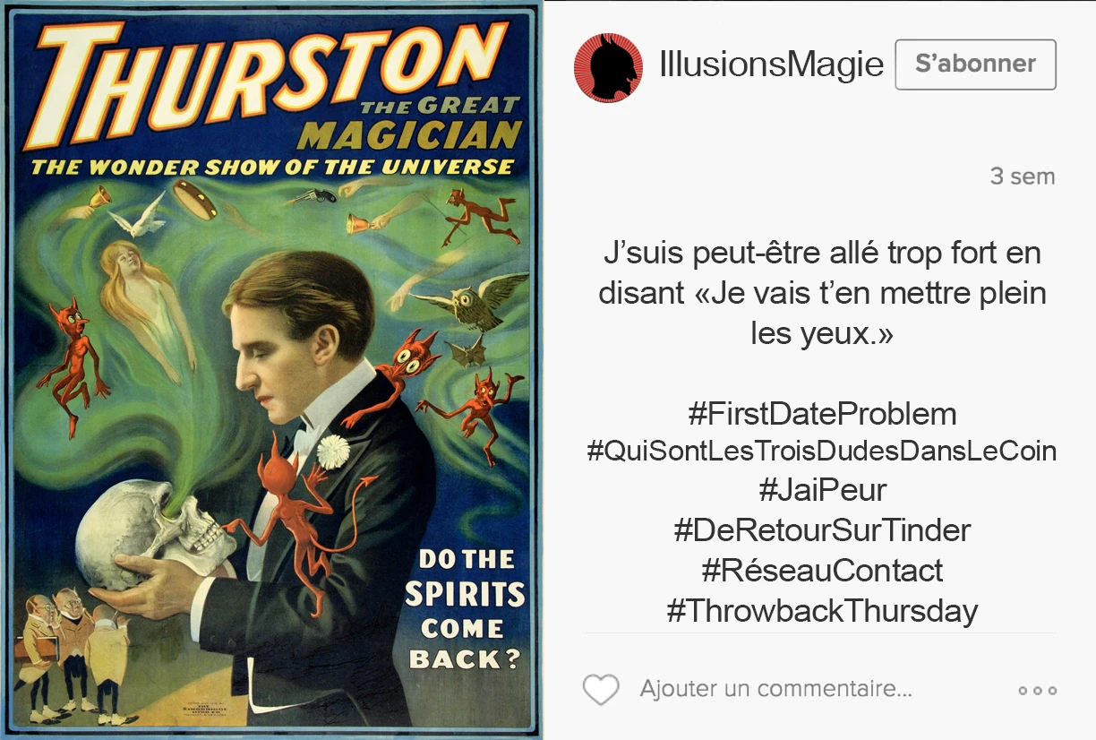 Texte: Jay Du Temple / Affiche: Thurston, Est-ce que les esprits reviennent?, Strobridge Lithographing Co., 1915, M2014.128.421