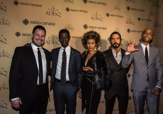 Adisq –Au gala de l’ADISQ avec Big Lou, Karim Ouellet, ma sœur Marième et Claude Bégin. L’s up!