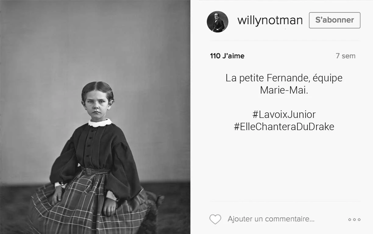 Texte : Marie-Lyne Joncas / Photo : William Notman, Alice Louisa Mills, 1862, négatif sur verre inversé, 12,7 × 10,2 cm, I-4511