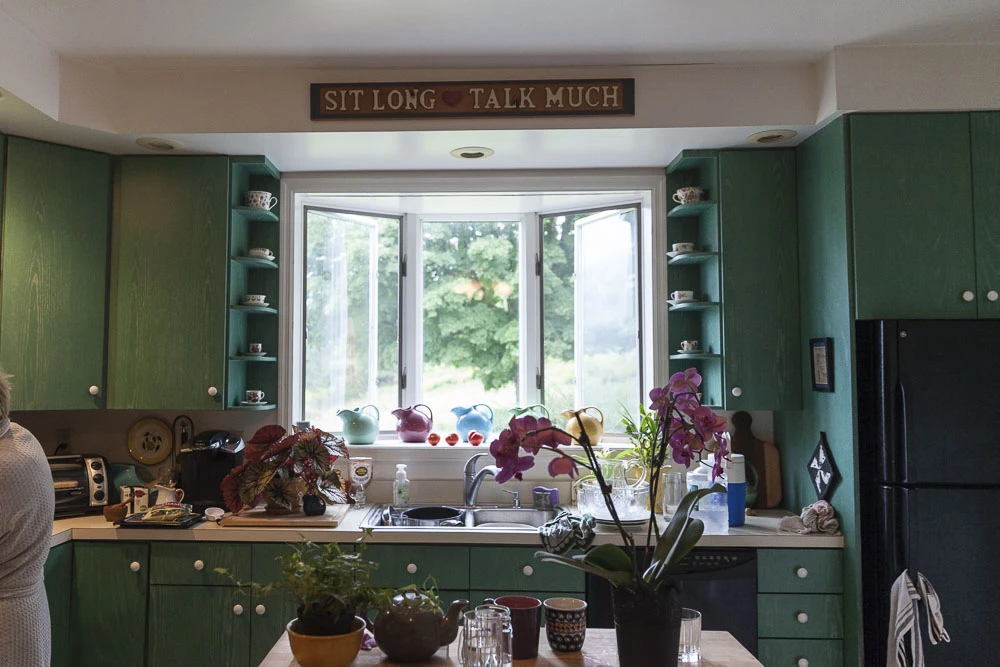 Maison de Barbara, le matin, alors qu’elle nous concocte un superbe déjeuner.