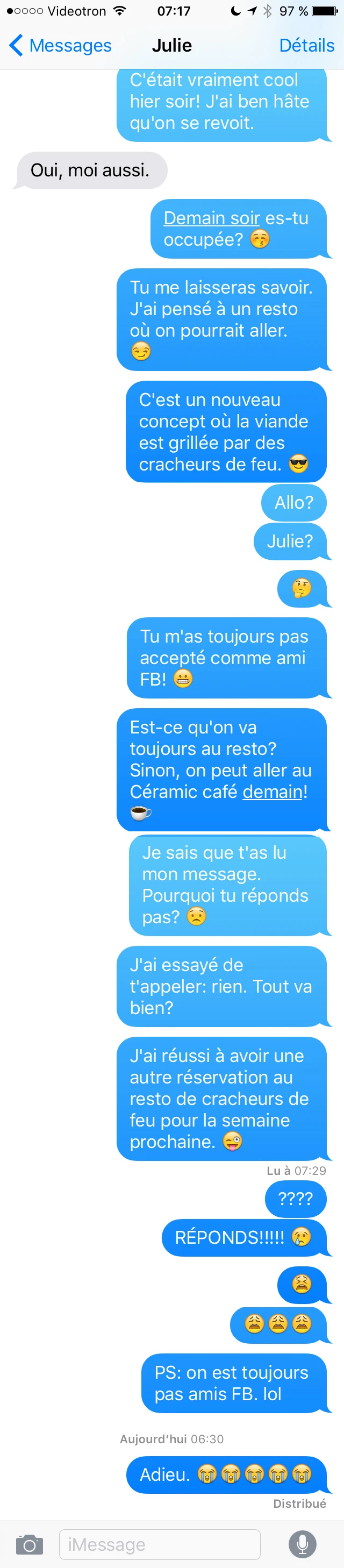 Des fois, ça peut être long.