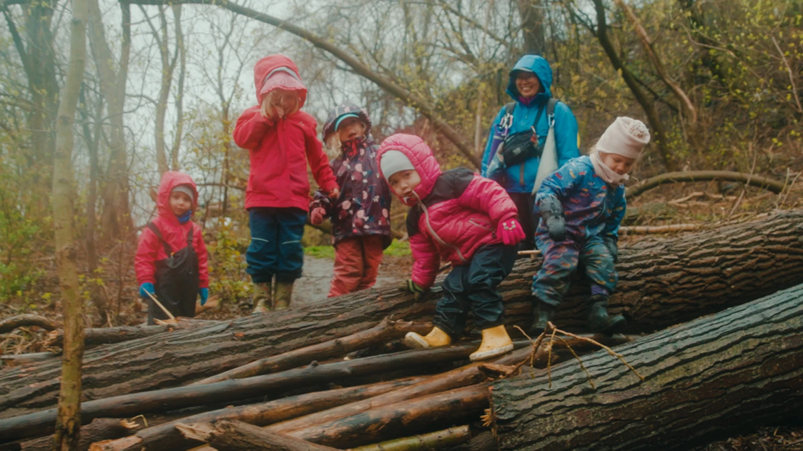Une garderie en plein air à Montréal