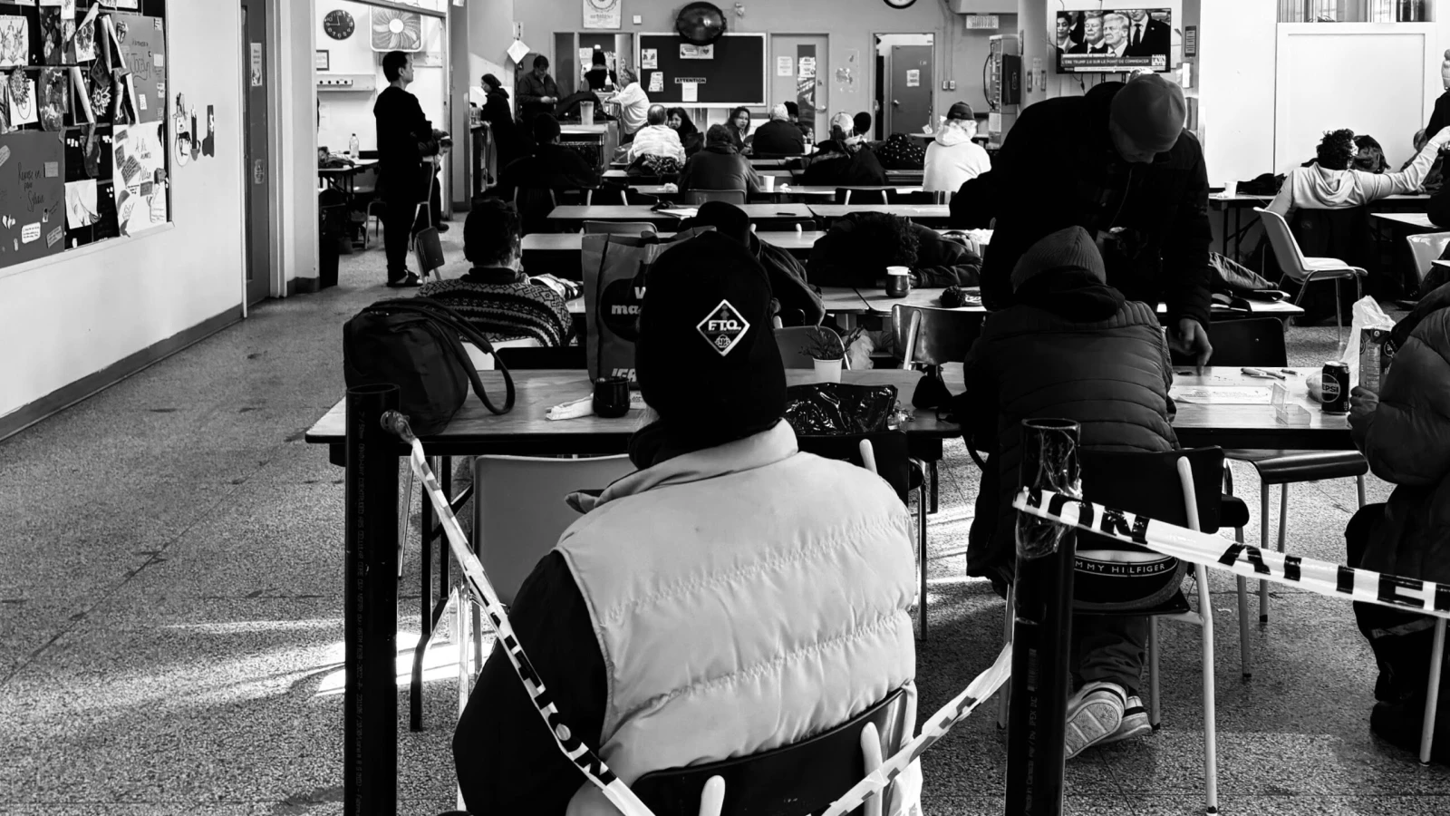 À l’intérieur de la halte-chaleur du CAP St-Barnabé.