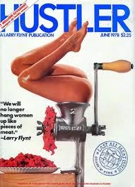 Une couverture du magazine <em>Hustler</em>, le fameux magazine de fesses, dont on se serait bien passé en 1978.