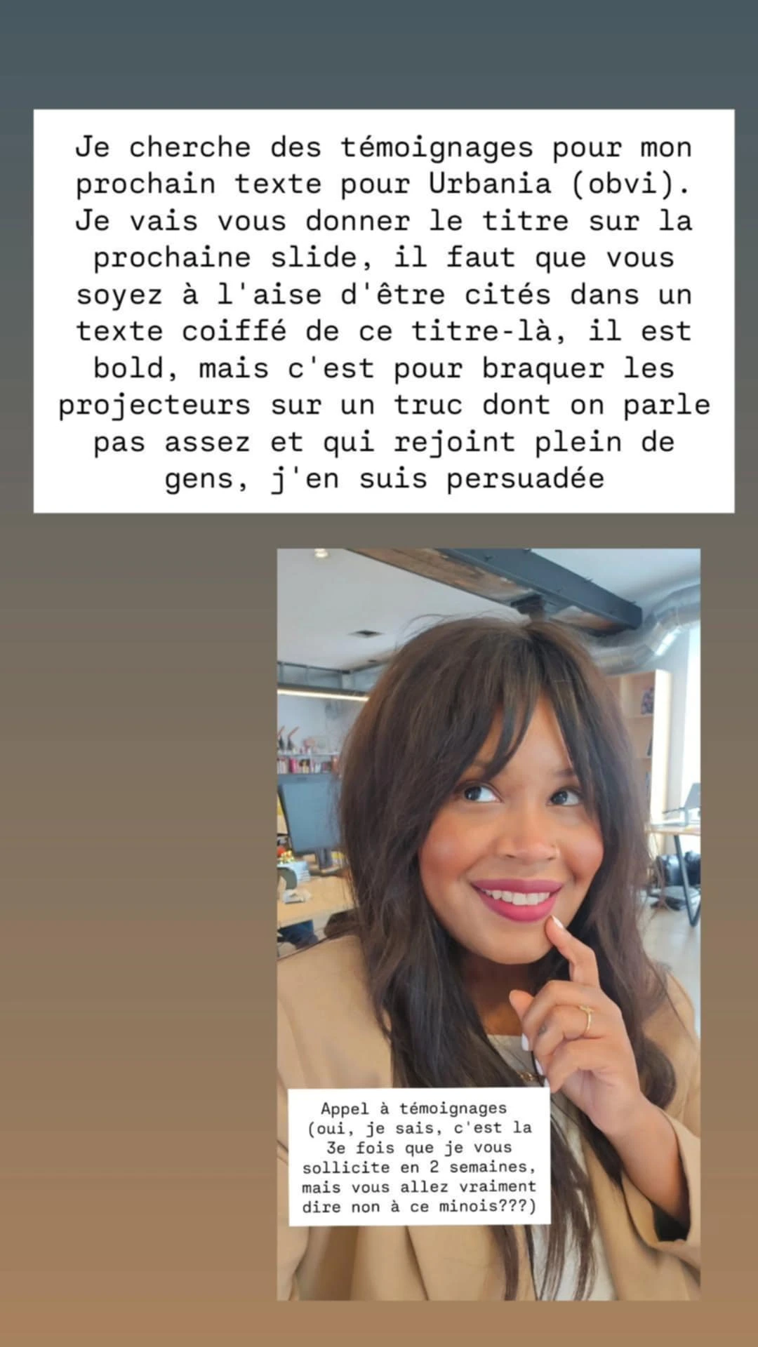 L’autrice de ces lignes