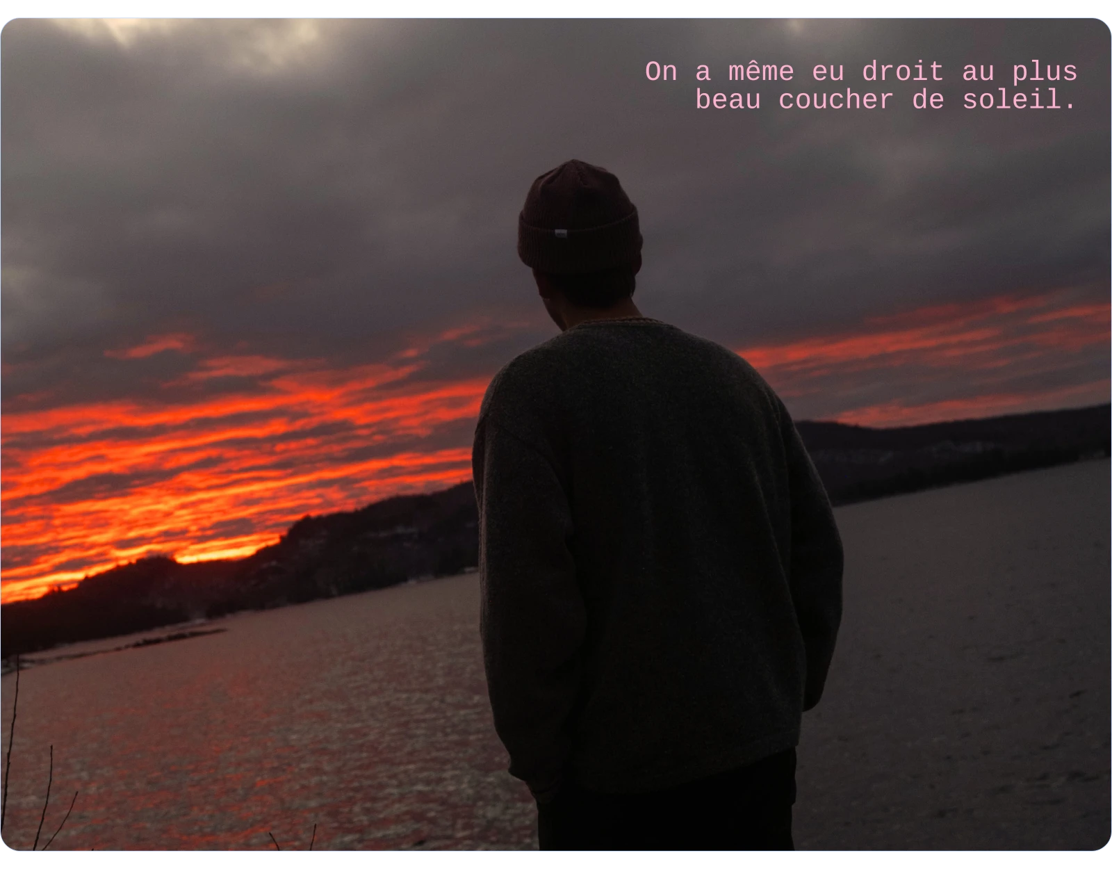 On a même eu droit au plus beau coucher de soleil.