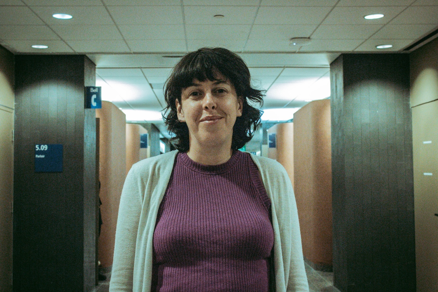 Michèle Lavoie, « vidée», à la sortie de la salle d’audience, mardi.