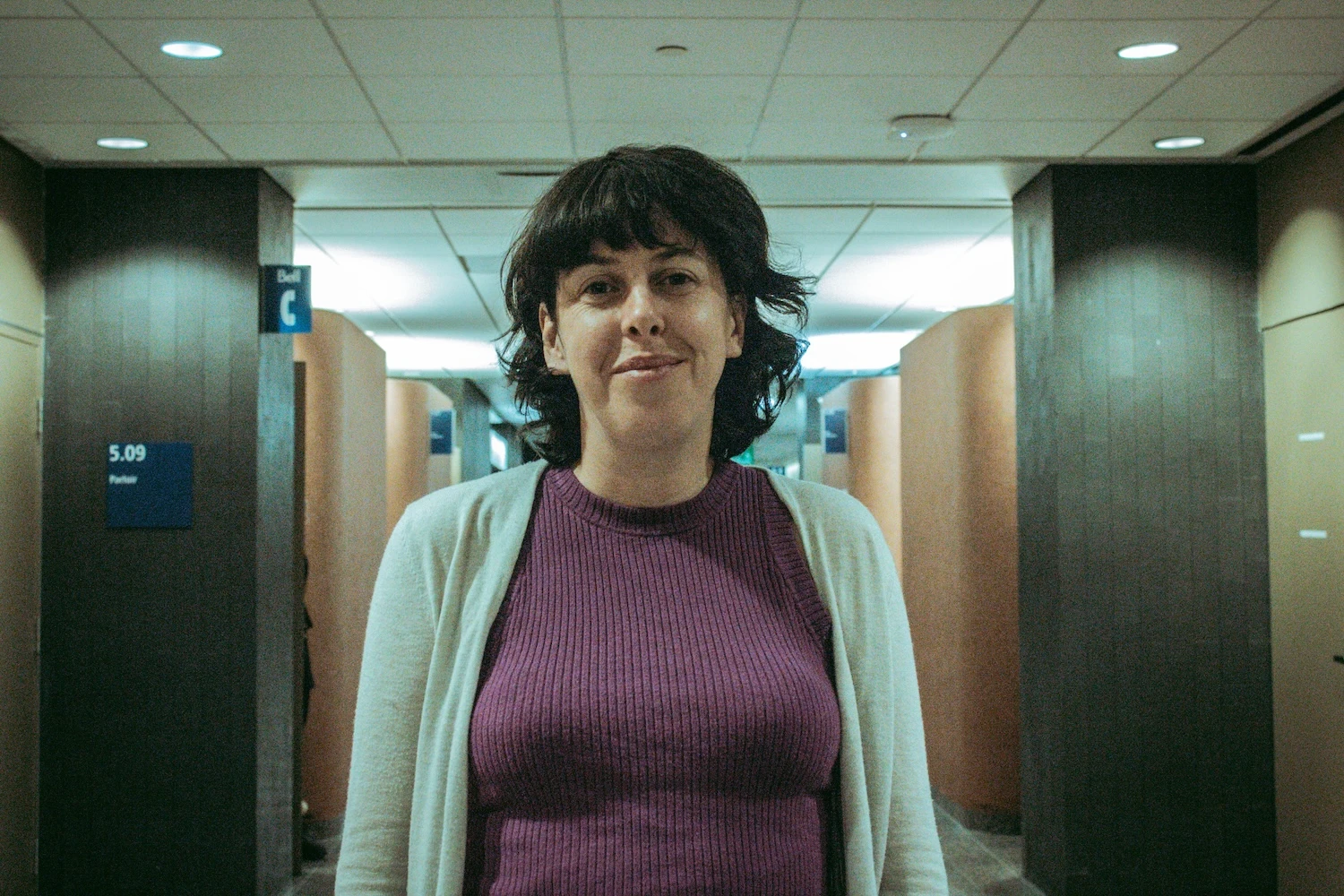 Michèle Lavoie, « vidée», à la sortie de la salle d’audience, mardi.