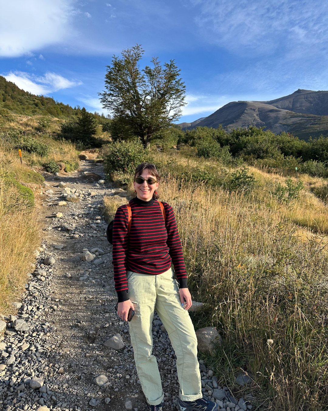 La montée commence, encore vêtue de mes nombreuses couches!