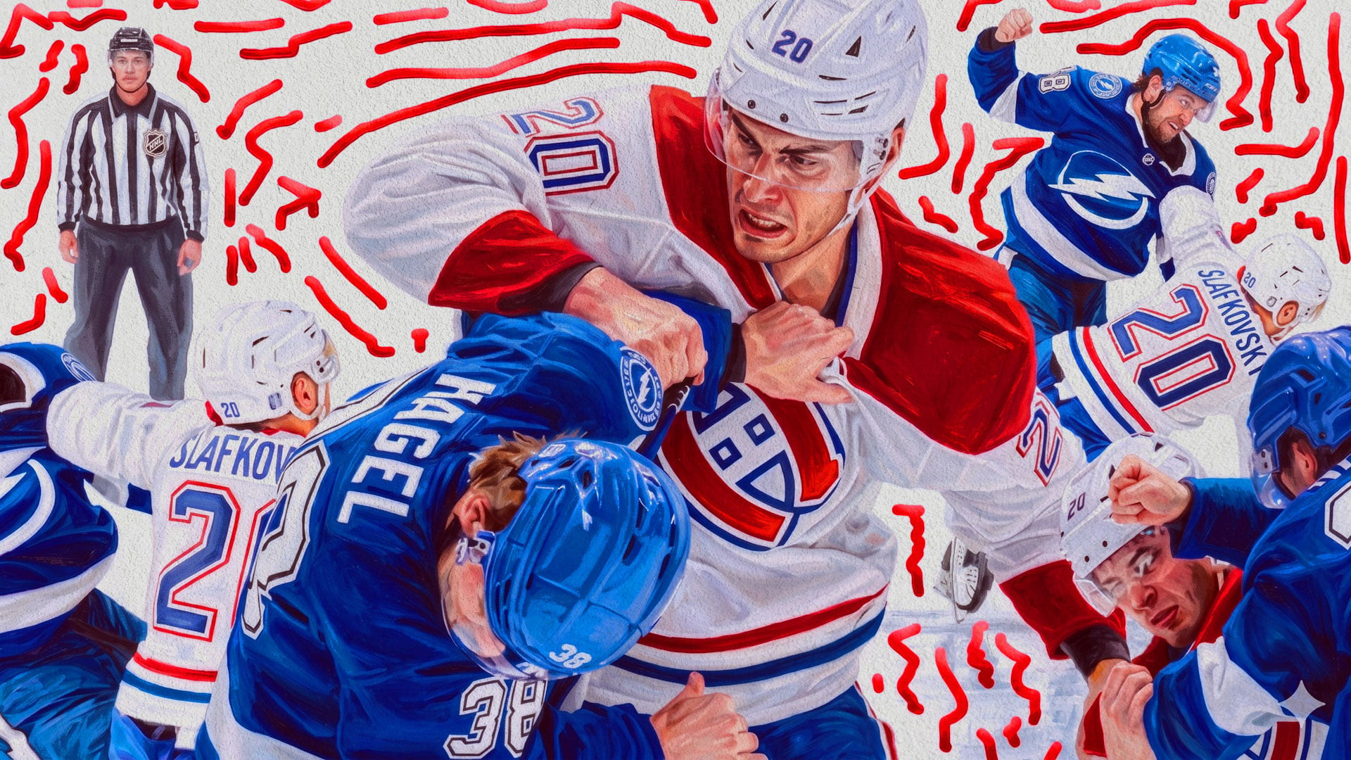 Jeter les gants contre les bagarres au hockey