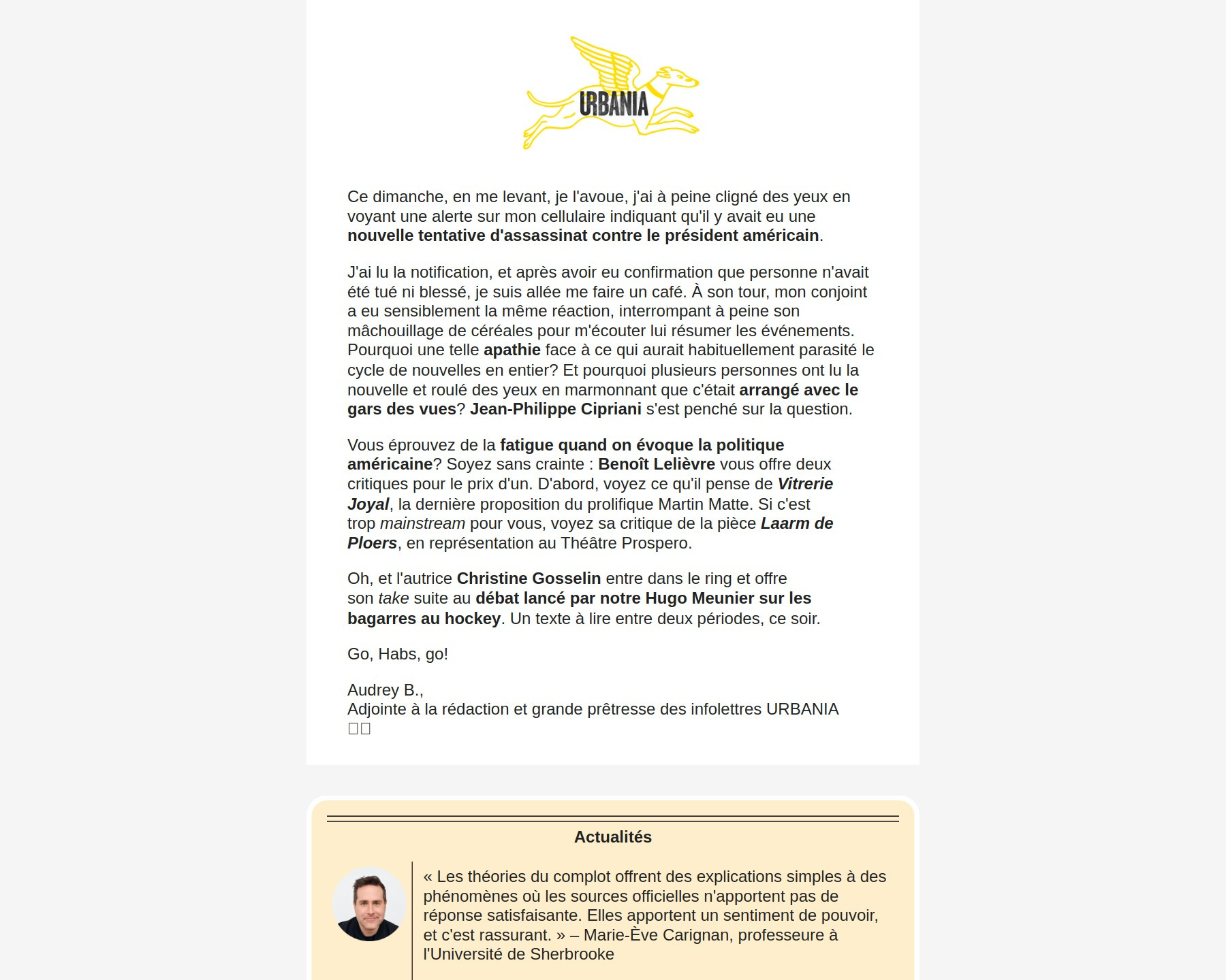 On vit dans une grosse mise en scène