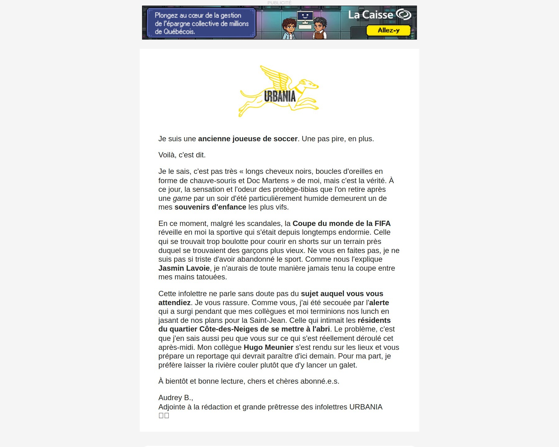 Il faut que je vous avoue quelque chose