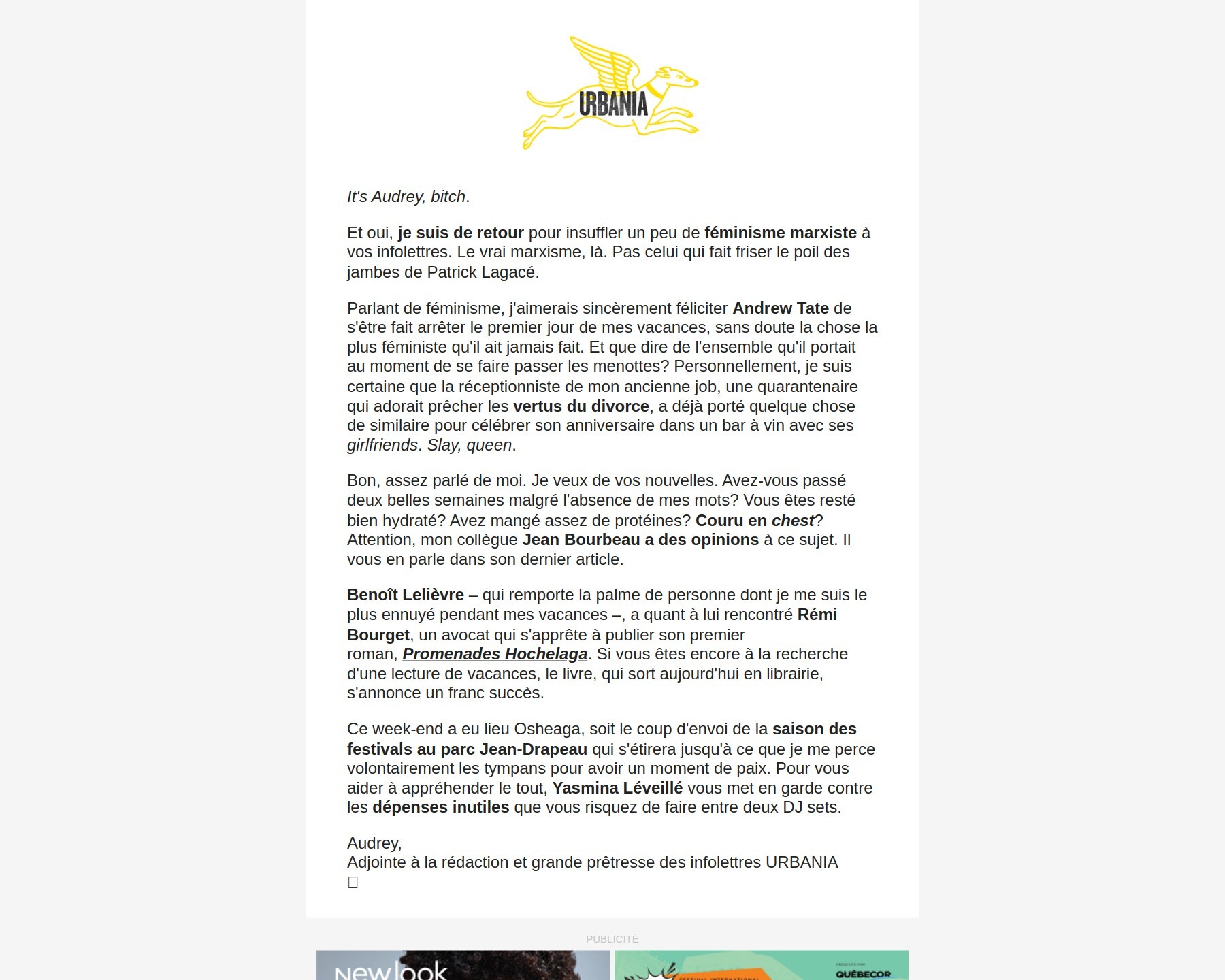 Cachez ces mamelons que je ne saurais voir ????