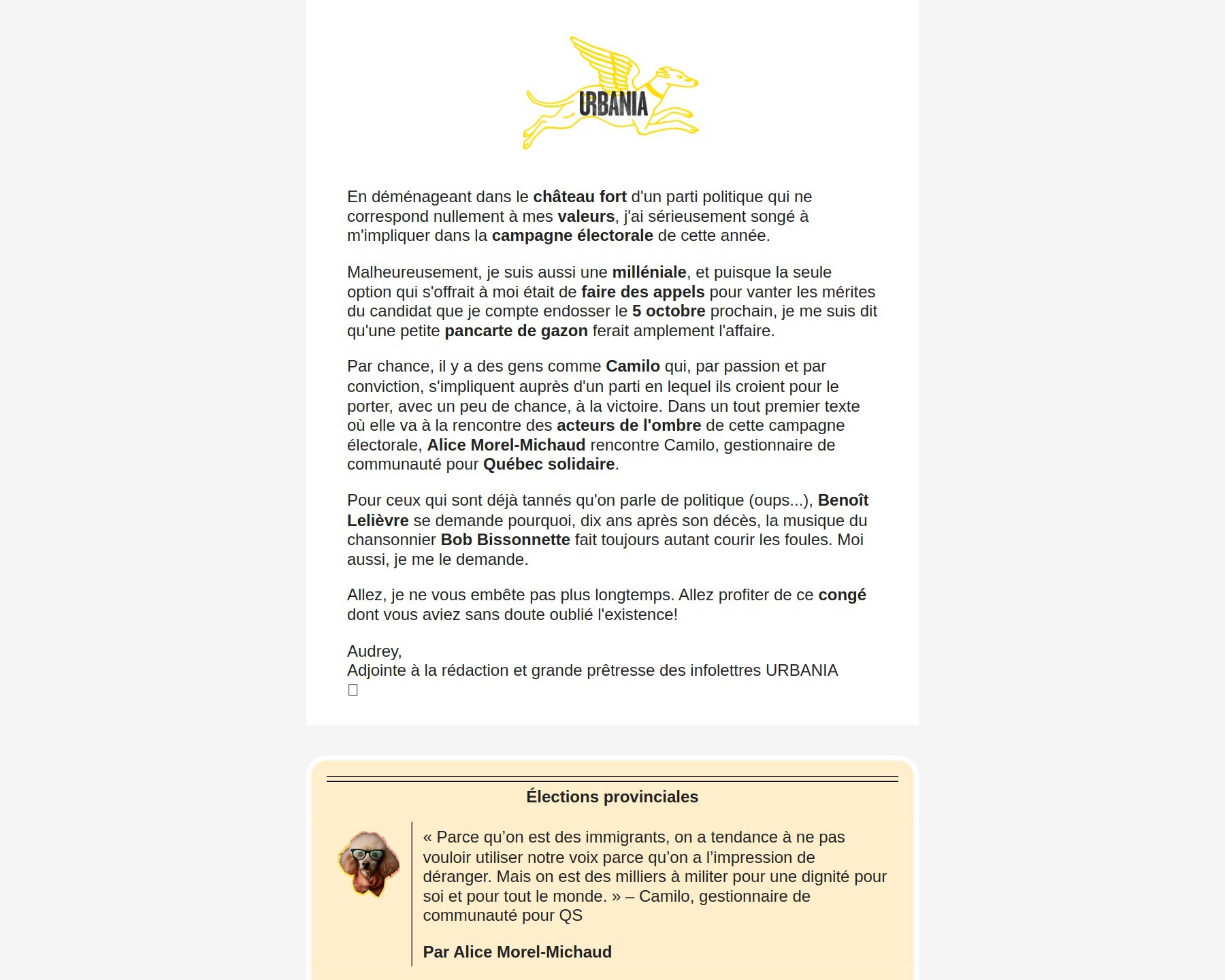 Dans les coulisses de la campagne électorale